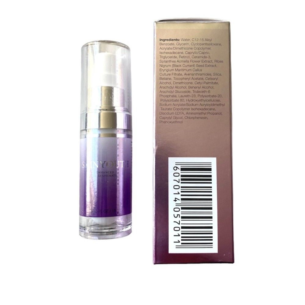 SKINYOUTH Sealed Enhanced Skin Rejuvenation Pump Serum & Cream Lot of 2 - Picture 3 of 7